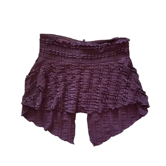 Urban Outfitters Dark Purple Eloise Convertible Tie Split-Front Tube Top Medium - Picture 5 of 5